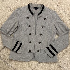 Tommy Hilfiger Gray Varsity Jacket with Black Accents